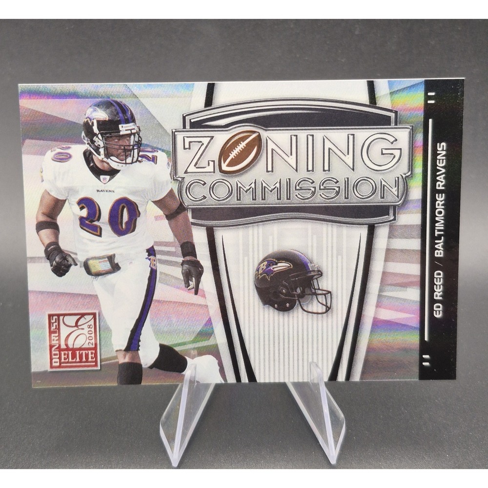 2008 Donruss Elite Ed Reed #ZC-23 Zoning Commission Black /400 Ravens